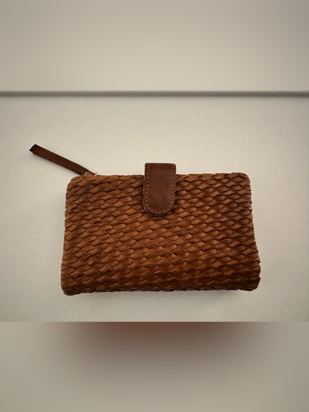 Vilenca Holland Woven Leather Bifold Wallet Anthropologie!!